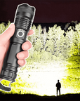 High-Intensity LED Flashlight - 90,000 Lumens, Waterproof & Portable 1