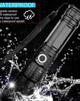 High-Intensity LED Flashlight - 90,000 Lumens, Waterproof & Portable 3
