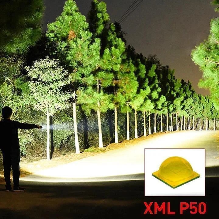 High-Intensity LED Flashlight - 90,000 Lumens, Waterproof &amp; Portable 5