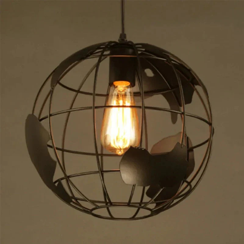 Industrial Retro Chandelier - Unique Vintage Metal Pendant Light 0
