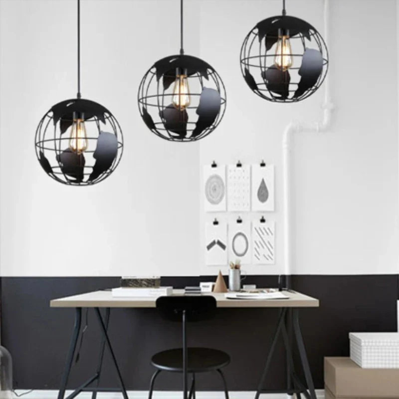 Industrial Retro Chandelier - Unique Vintage Metal Pendant Light 2