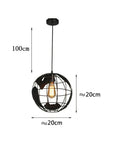 Industrial Retro Chandelier - Unique Vintage Metal Pendant Light 4