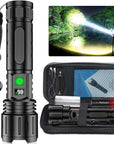 LED Flashlight - 100,000 Lumens, Rechargeable & Long Beam 0