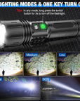 LED Flashlight - 100,000 Lumens, Rechargeable & Long Beam 2