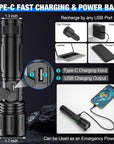 LED Flashlight - 100,000 Lumens, Rechargeable & Long Beam 5