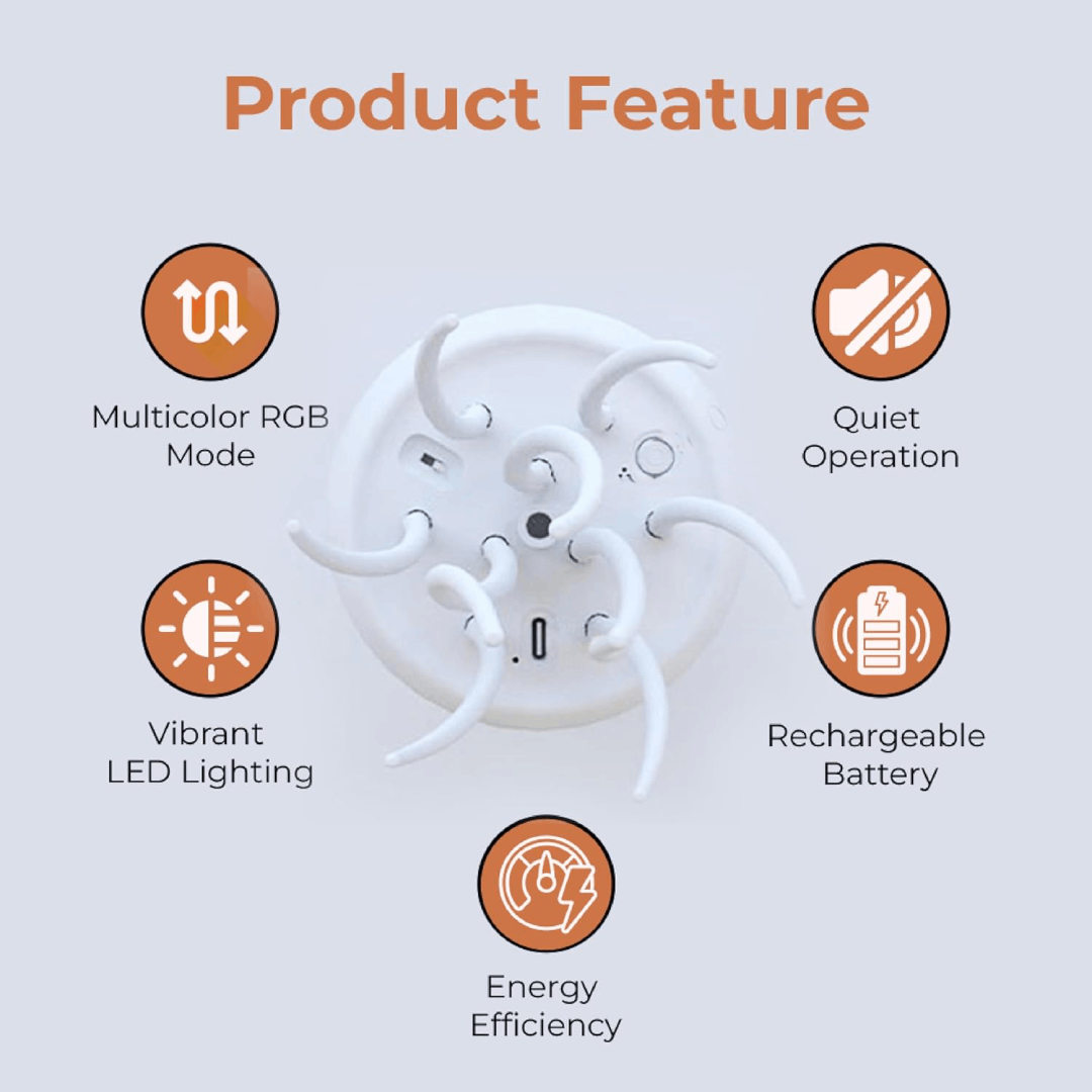 LED Jellyfish Lamp - Soothing Color-Changing Night Light 3
