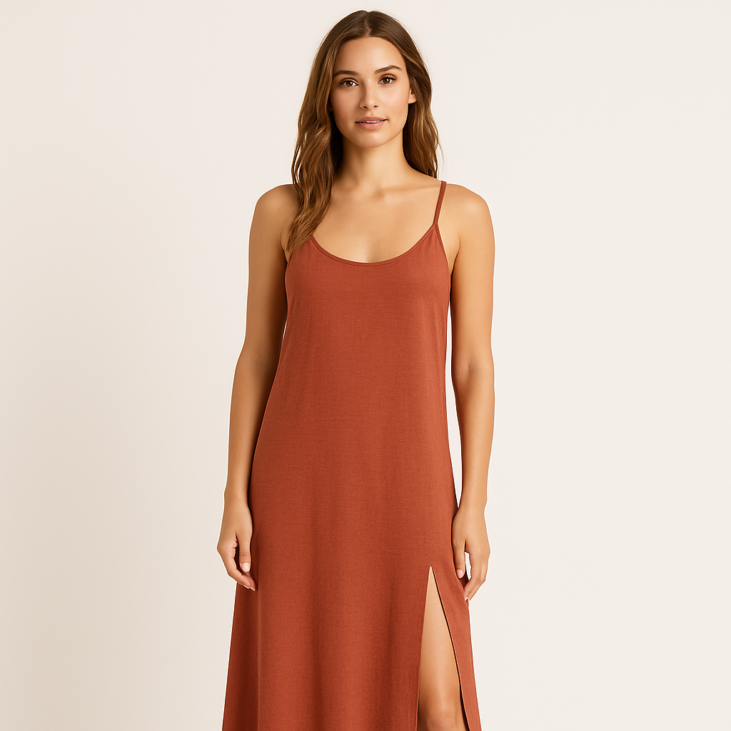 Lena - Summer Maxi Dress With Side Slit