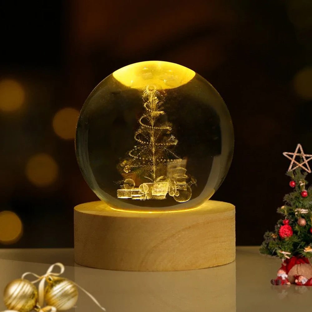Luminous Crystal Ball Night Light - Enchanting 3D Designs &amp; Warm Glow 18