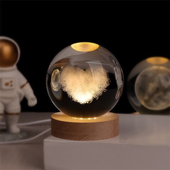 Luminous Crystal Ball Night Light - Enchanting 3D Designs &amp; Warm Glow 19