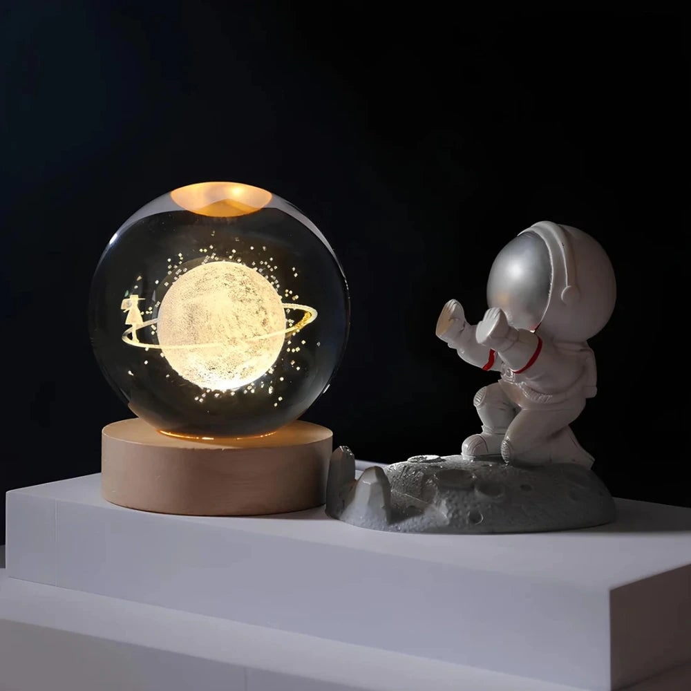 Luminous Crystal Ball Night Light - Enchanting 3D Designs &amp; Warm Glow 25