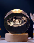 Luminous Crystal Ball Night Light - Enchanting 3D Designs & Warm Glow 2