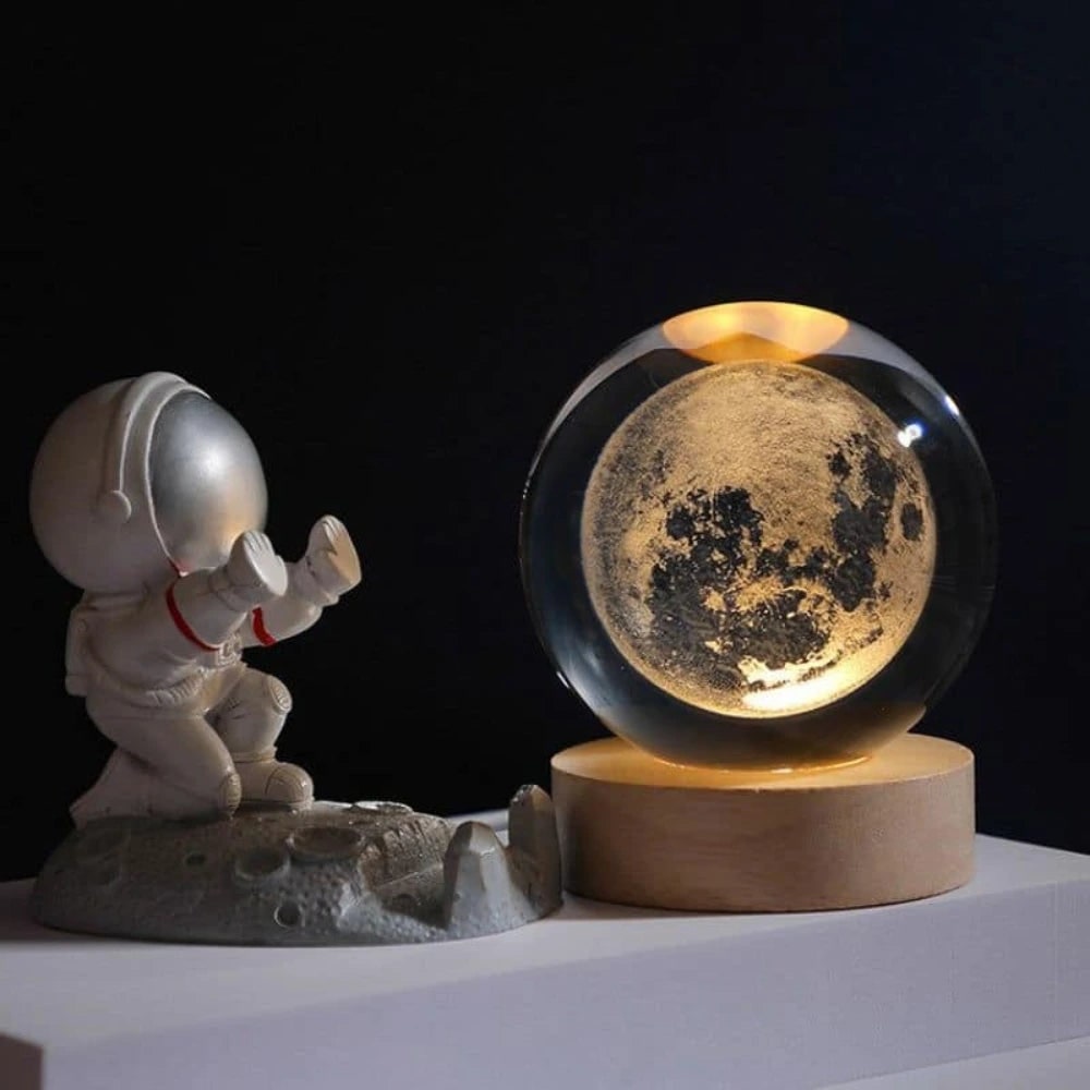 Luminous Crystal Ball Night Light - Enchanting 3D Designs &amp; Warm Glow 3