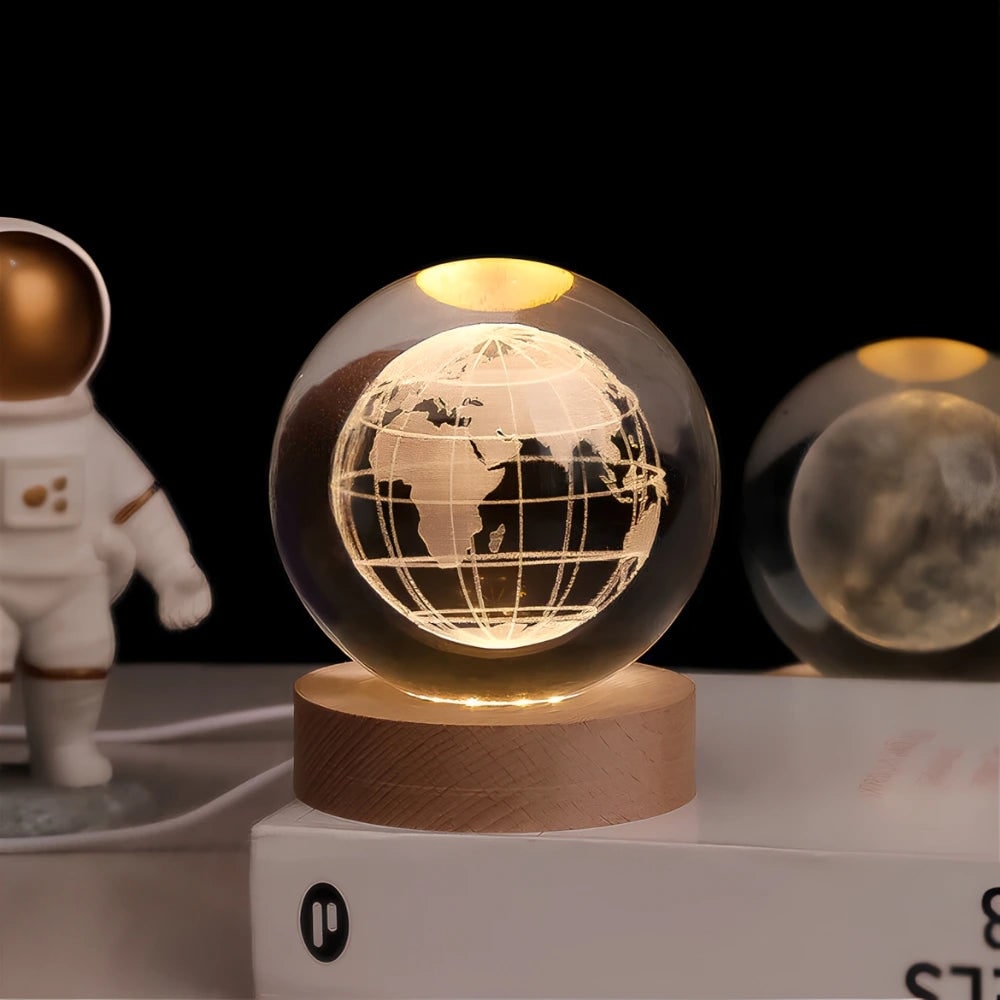 Luminous Crystal Ball Night Light - Enchanting 3D Designs &amp; Warm Glow 8