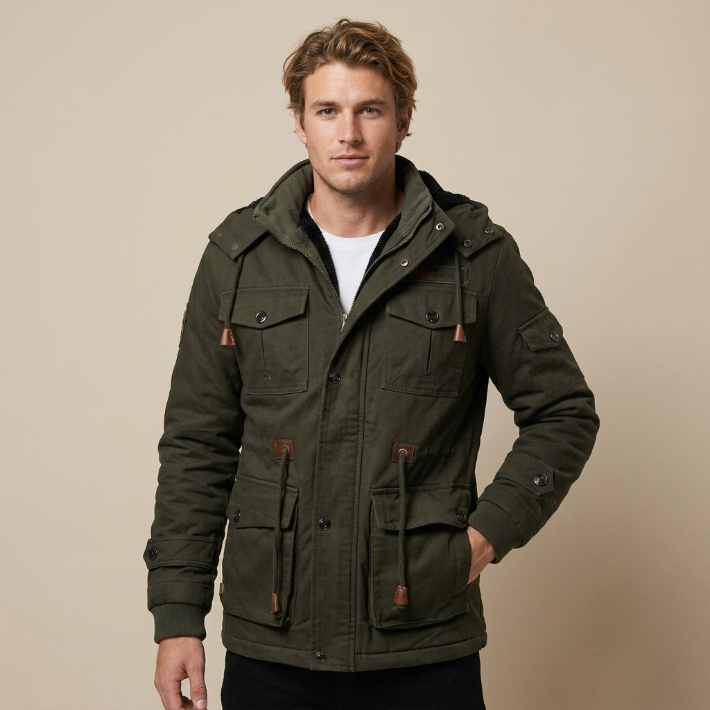 Riley | Hooded Fleece Men's Coat for Outdoors