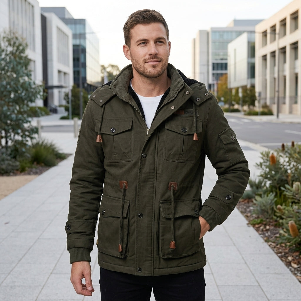 Riley | Hooded Fleece Men's Coat for Outdoors