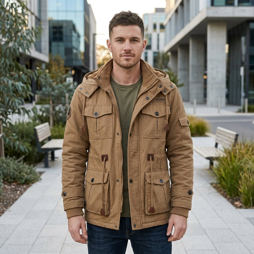 Riley | Hooded Fleece Men's Coat for Outdoors