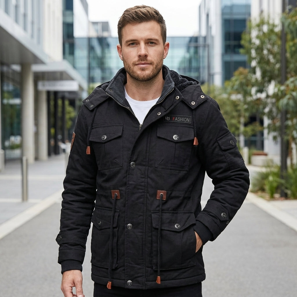 Riley | Hooded Fleece Men's Coat for Outdoors