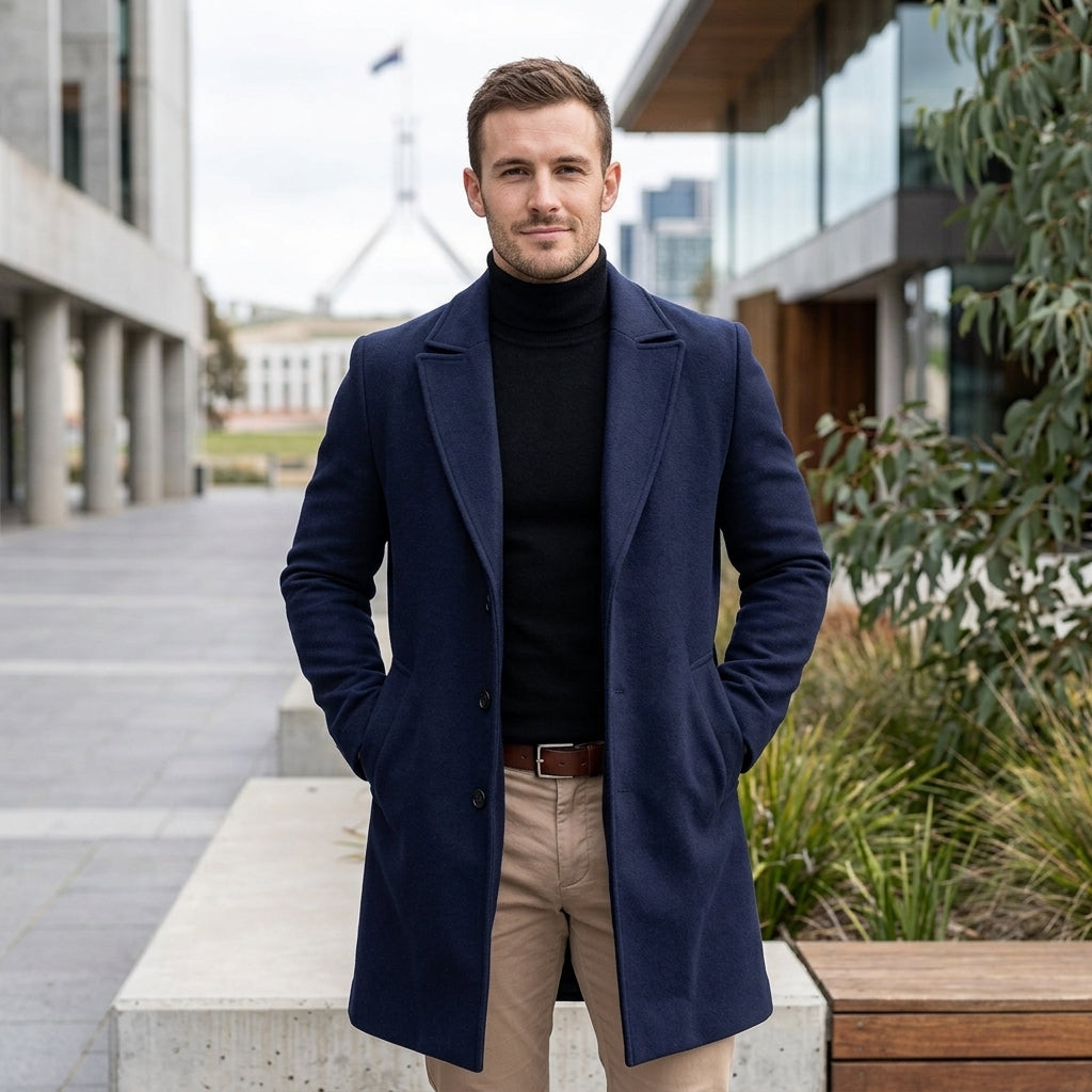 Flynn | Wool Blend Men's Jacket for Cold Weather