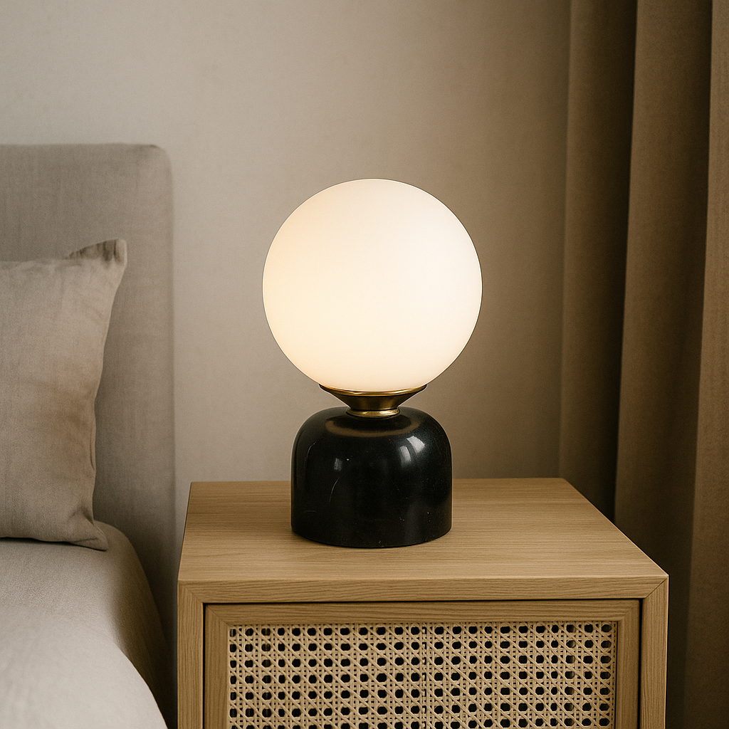 Marble Table Lamp - Elegant Design with Soft Warm Glow 2