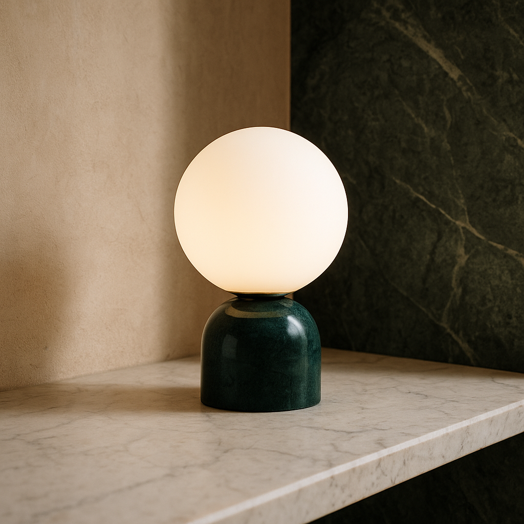 Marble Table Lamp - Elegant Design with Soft Warm Glow 3
