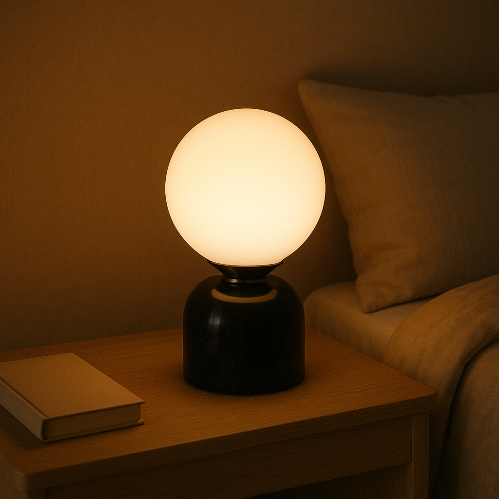 Marble Table Lamp - Elegant Design with Soft Warm Glow 6