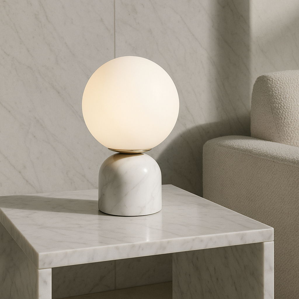 Marble Table Lamp - Elegant Design with Soft Warm Glow 9