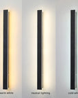 Minimalist LED Outdoor Wall Light - Dimmable & Weather Resistant 0