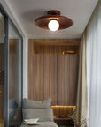 Minimalist Wood Ceiling Light - Elegant Flush Mount for Any Room 0