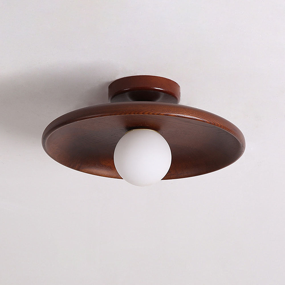Minimalist Wood Ceiling Light - Elegant Flush Mount for Any Room 1