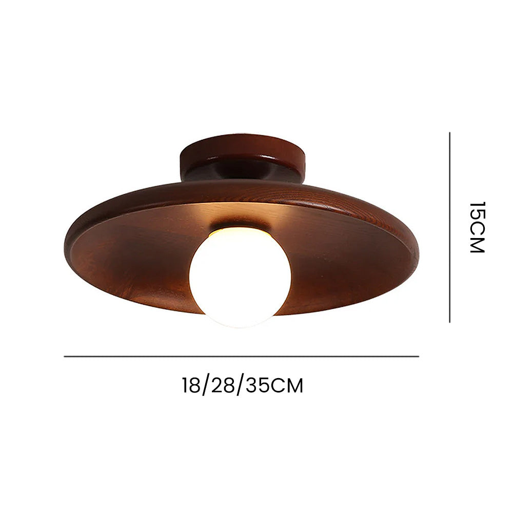 Minimalist Wood Ceiling Light - Elegant Flush Mount for Any Room 2