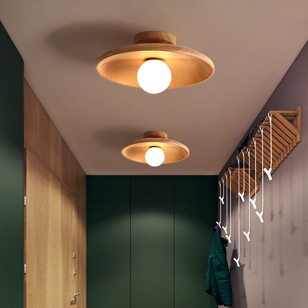 Minimalist Wood Ceiling Light - Elegant Flush Mount for Any Room 3