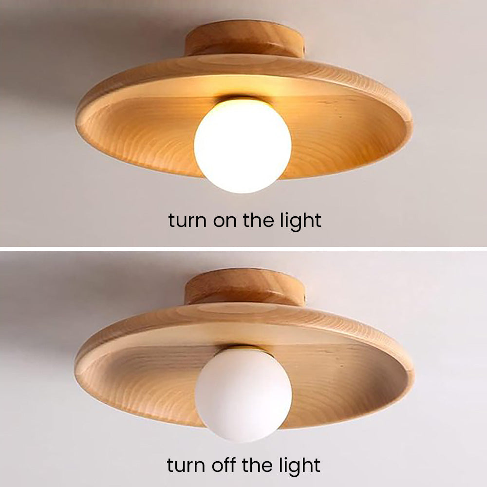 Minimalist Wood Ceiling Light - Elegant Flush Mount for Any Room 4