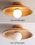 Minimalist Wood Ceiling Light - Elegant Flush Mount for Any Room 4