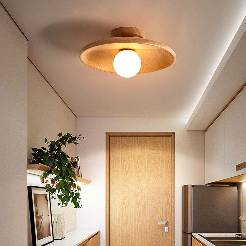 Minimalist Wood Ceiling Light - Elegant Flush Mount for Any Room 9