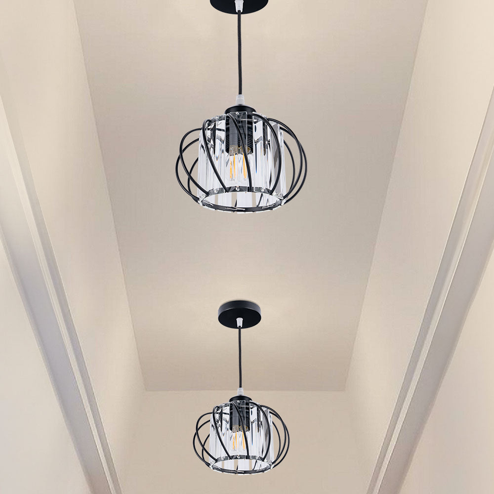 Modern Black Glass Pendant Light - Stylish &amp; Versatile Design 1