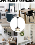 Modern Black Glass Pendant Light - Stylish & Versatile Design 3