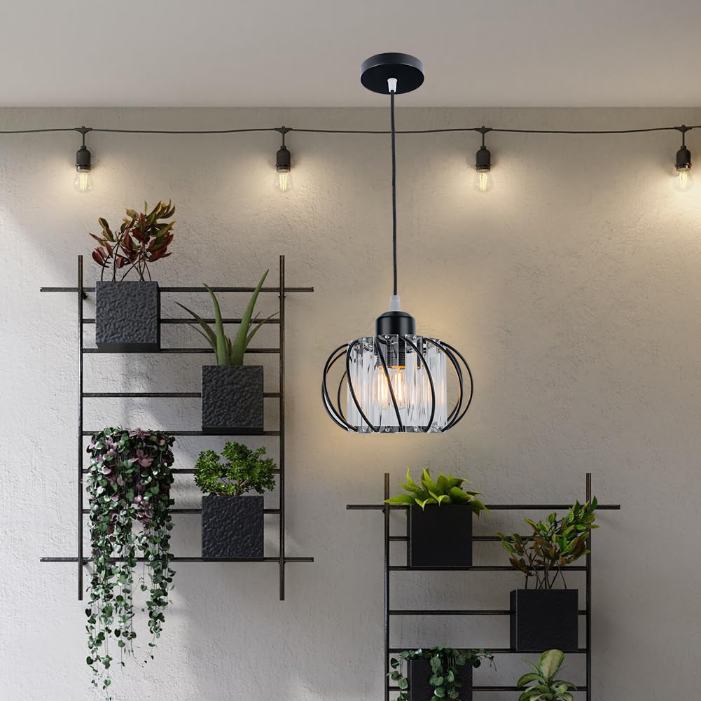 Modern Black Glass Pendant Light - Stylish &amp; Versatile Design 4