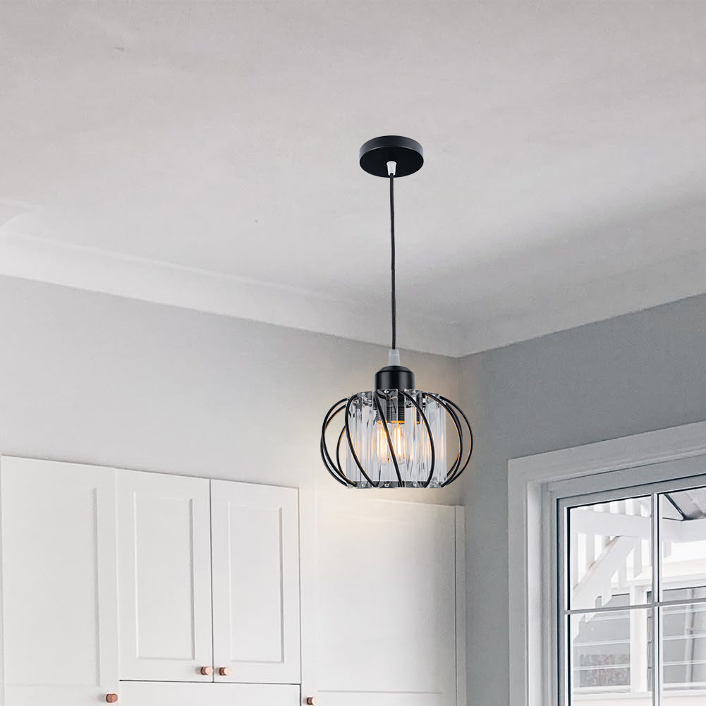 Modern Black Glass Pendant Light - Stylish &amp; Versatile Design 5