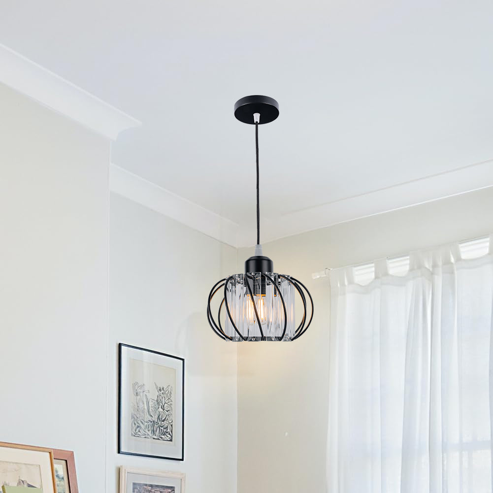 Modern Black Glass Pendant Light - Stylish &amp; Versatile Design 6