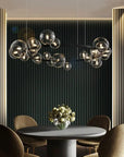 Modern Bubble Chandelier - Elegant Glass Design with LED Lighting 0