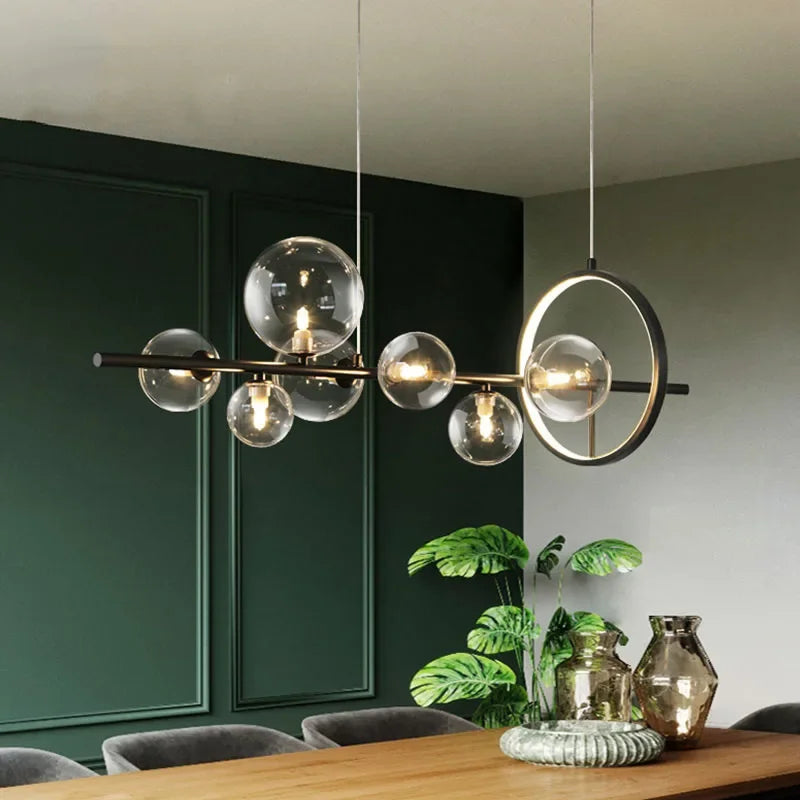 Modern Bubble Chandelier - Elegant Glass Design with LED Lighting 1