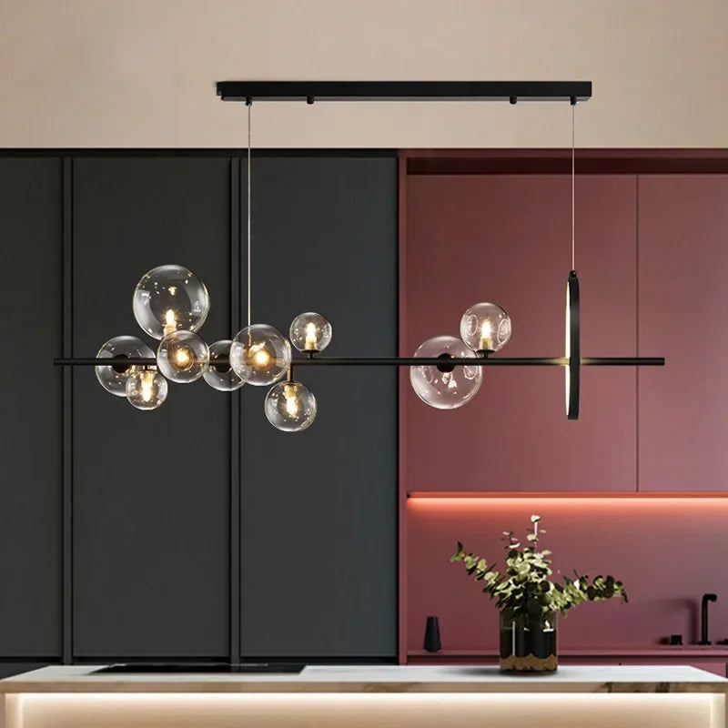 Modern Bubble Chandelier - Elegant Glass Design with LED Lighting 2