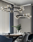 Modern Bubble Chandelier - Elegant Glass Design with LED Lighting 3