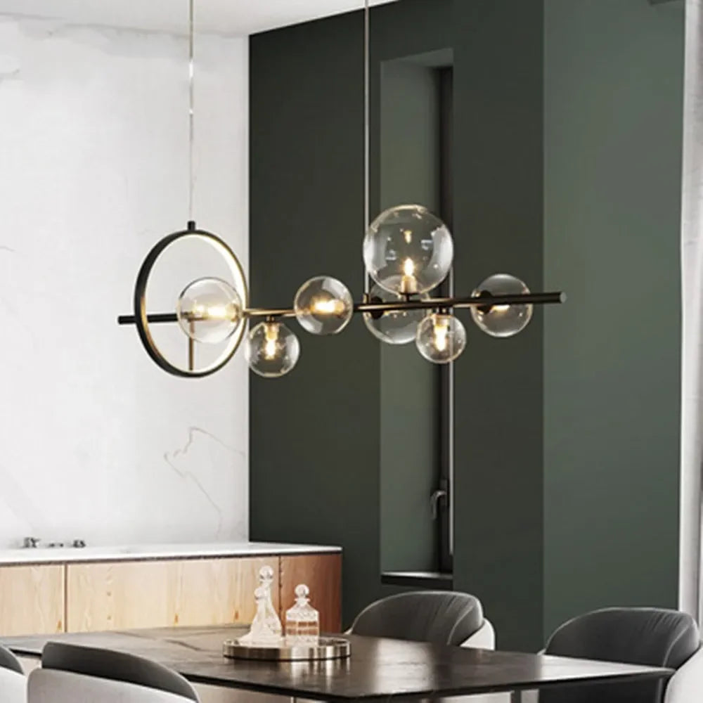 Modern Bubble Chandelier - Elegant Glass Design with LED Lighting 5