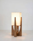 Modern Floor Lamp - Handcrafted Fabric & Wooden Base for Cozy Lighting 4
