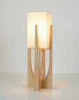 Modern Floor Lamp - Handcrafted Fabric & Wooden Base for Cozy Lighting 5