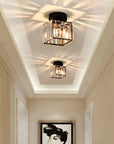 Modern Flush Mount Ceiling Light - Elegant Crystal Shade Design 0