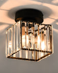 Modern Flush Mount Ceiling Light - Elegant Crystal Shade Design 1