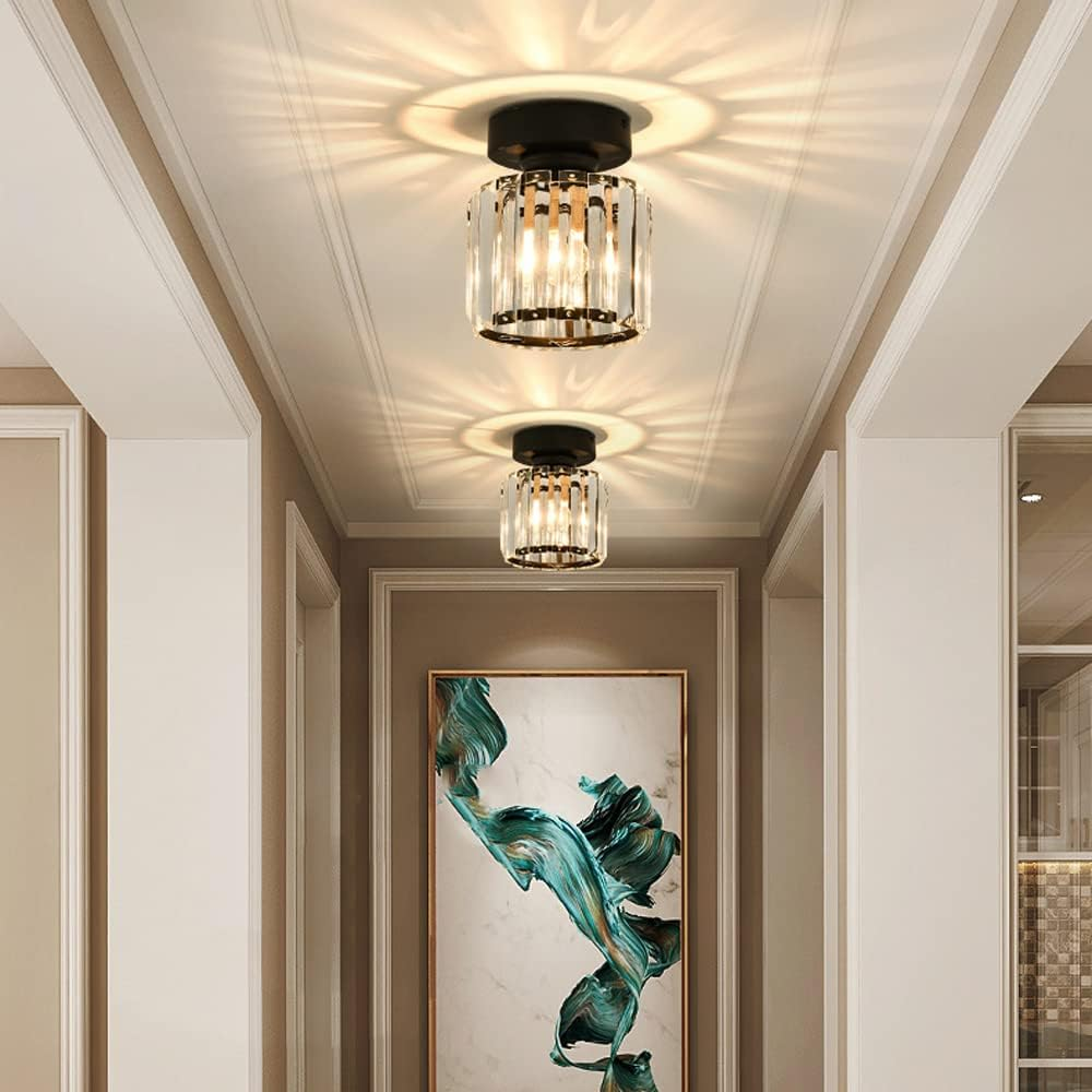 Modern Flush Mount Ceiling Light - Elegant Crystal Shade Design 20