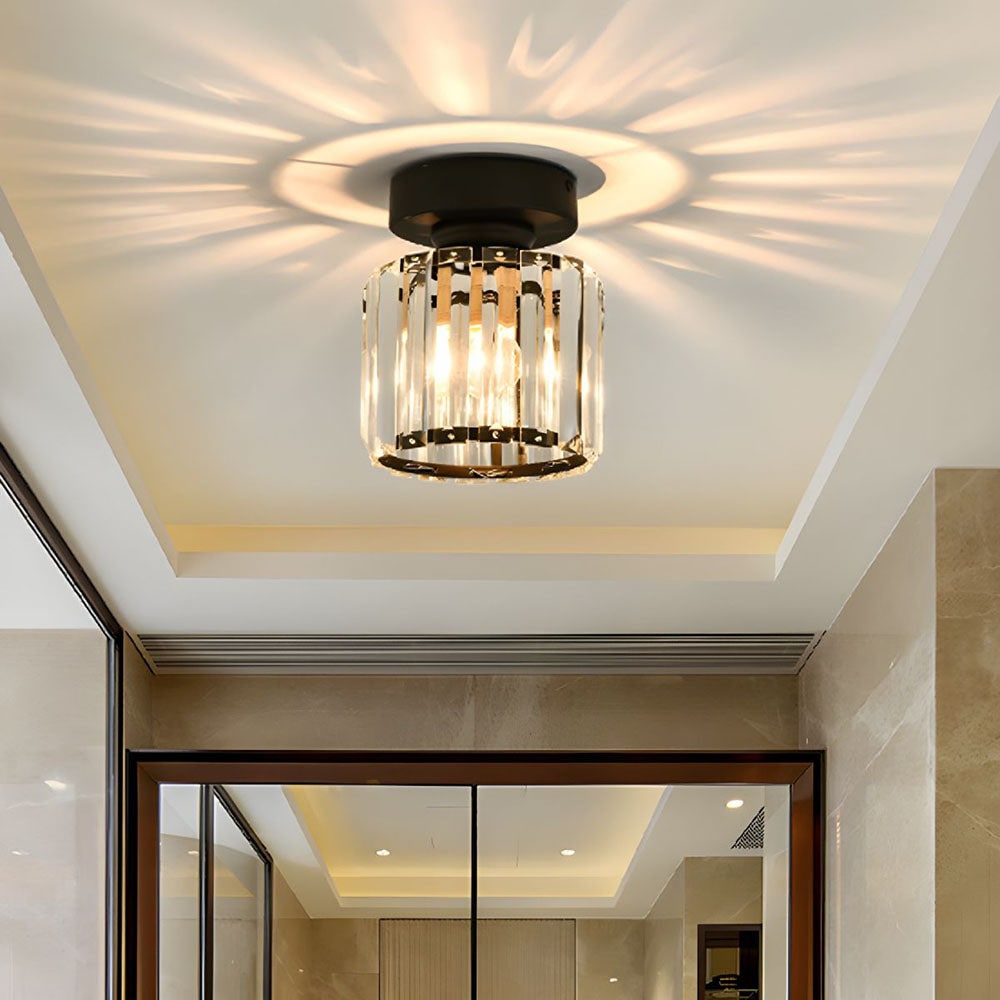 Modern Flush Mount Ceiling Light - Elegant Crystal Shade Design 21